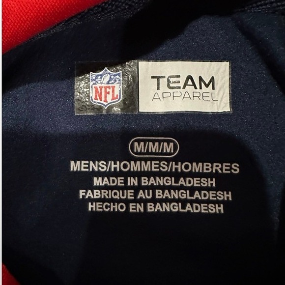 New England Patriots Hoodie NFL Team Apparel Camo Blue Fan Gear Men's Medium - Picture 3 of 6